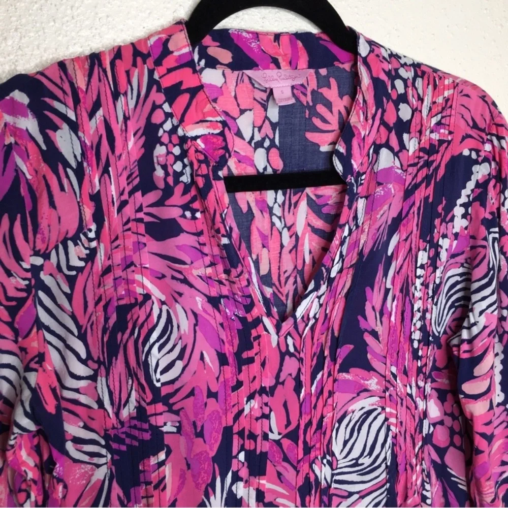 Lilly Pulitzer Sarasota Tunic In Bright Navy A Jungle In Here S